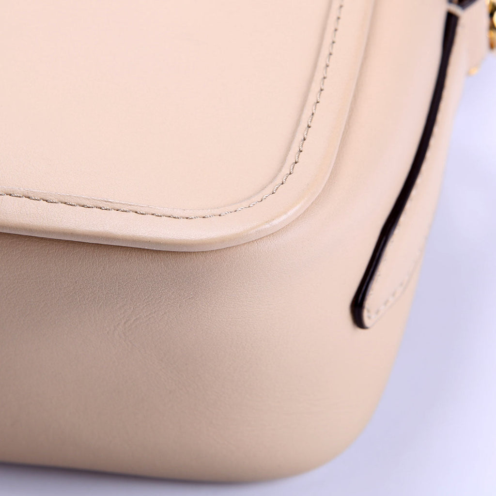 Fendi 8BT287 Leather Small Camera Bag Tan