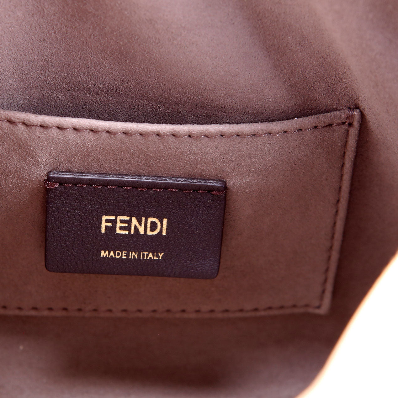 Fendi 8BT287 Leather Small Camera Bag Tan