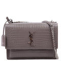 442906 Sunset Medium Croc Embossed Grey