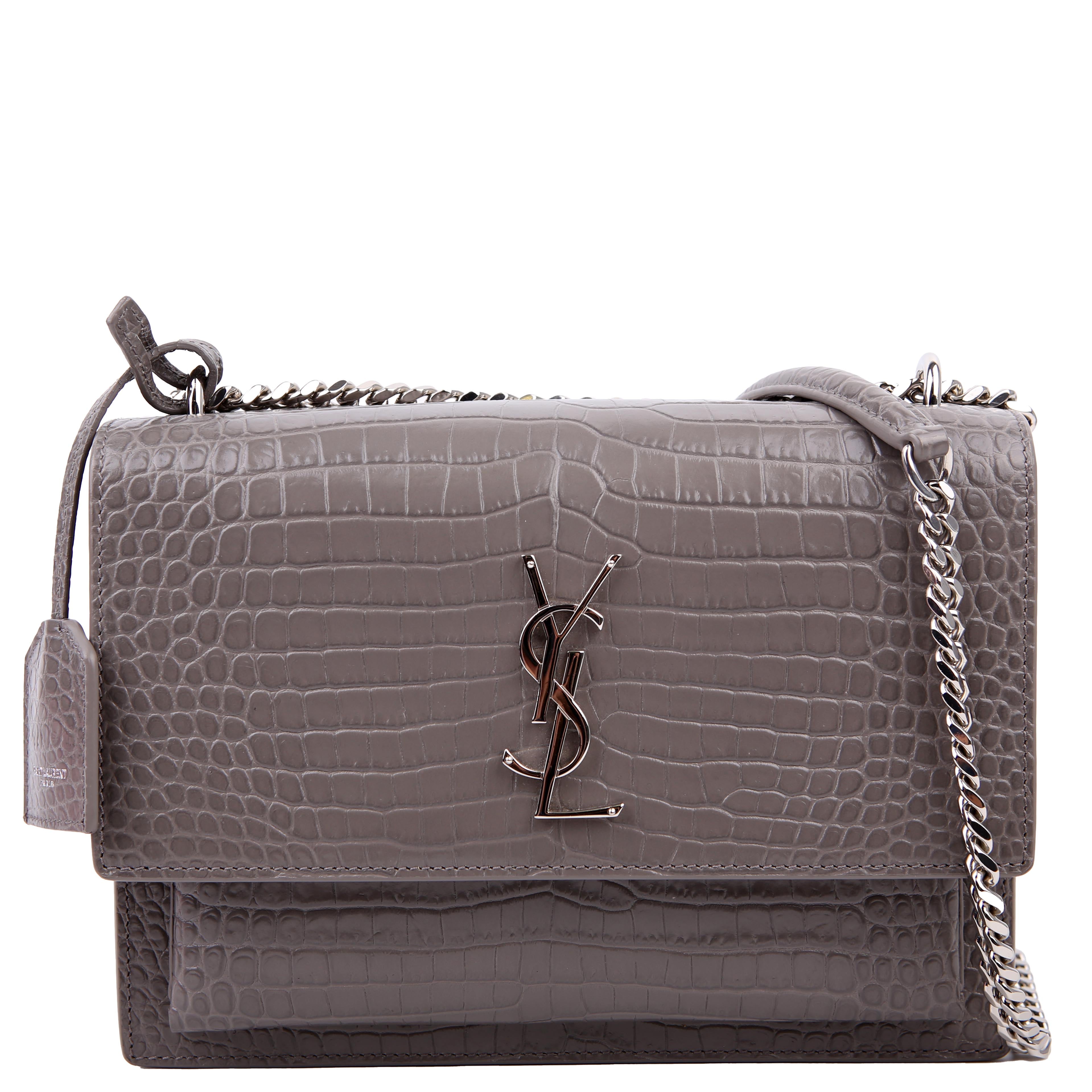 442906 Sunset Medium Croc Embossed Grey