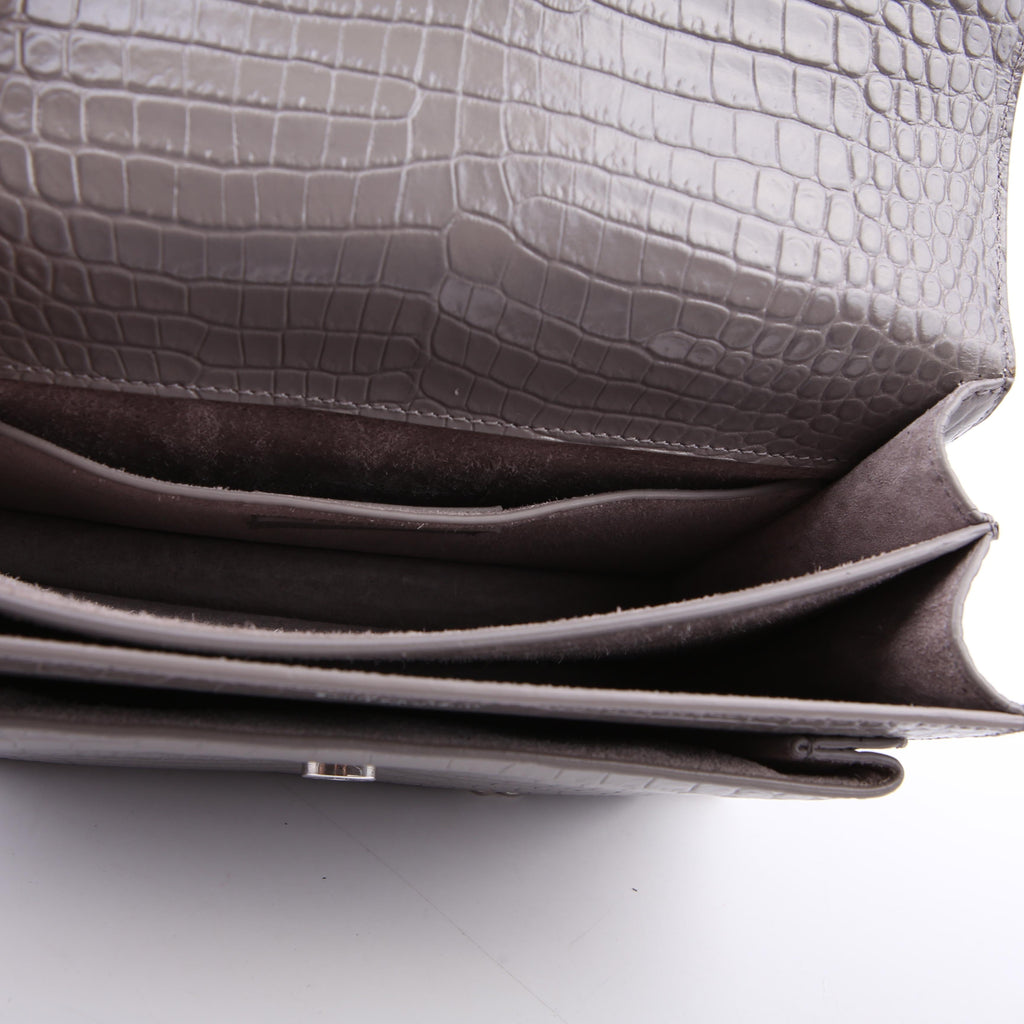 442906 Sunset Medium Croc Embossed Grey