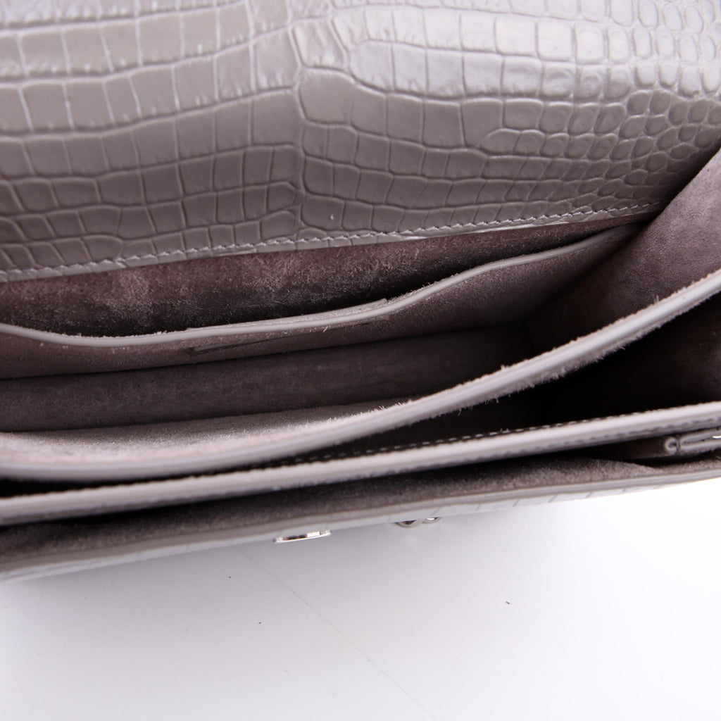 442906 Sunset Medium Croc Embossed Grey