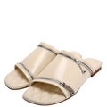 Zip Leather Slide Sandals Size 37.5