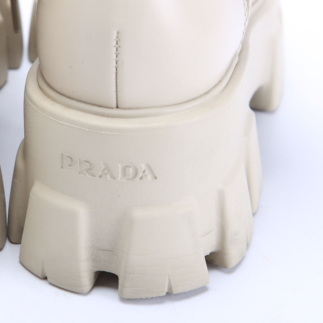 Prada Monolith Leather/Re-Nylon Boots with Pouch