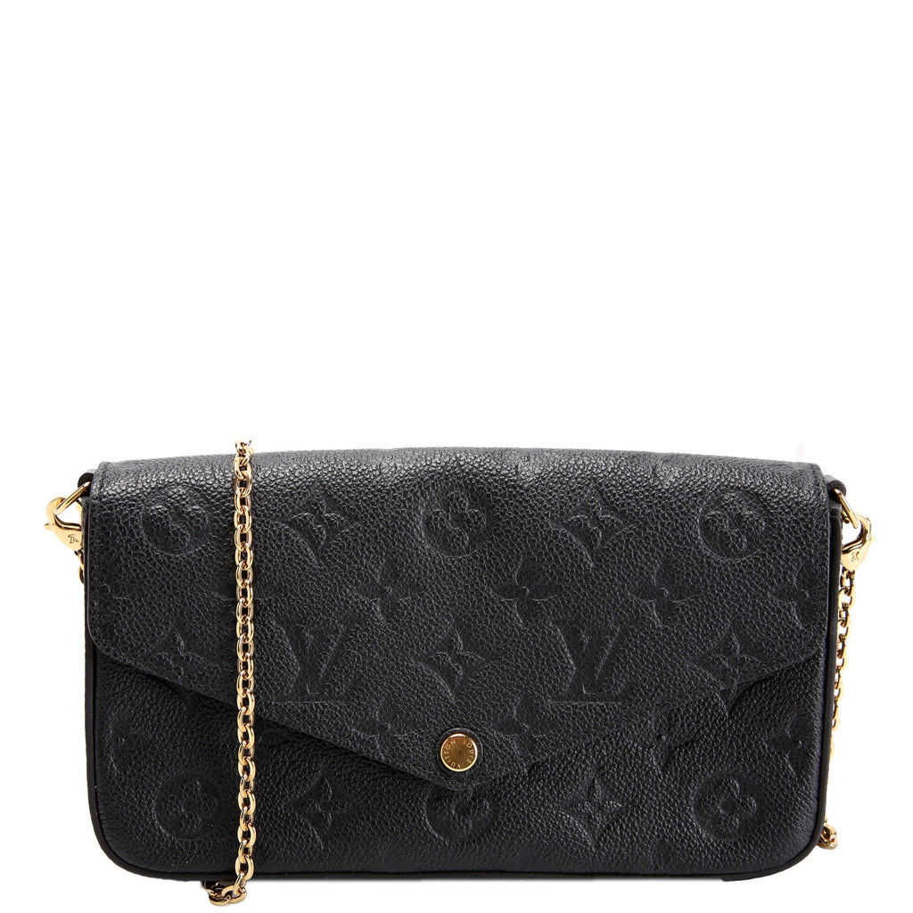 Pochette Felicie Empreinte Black/Gold