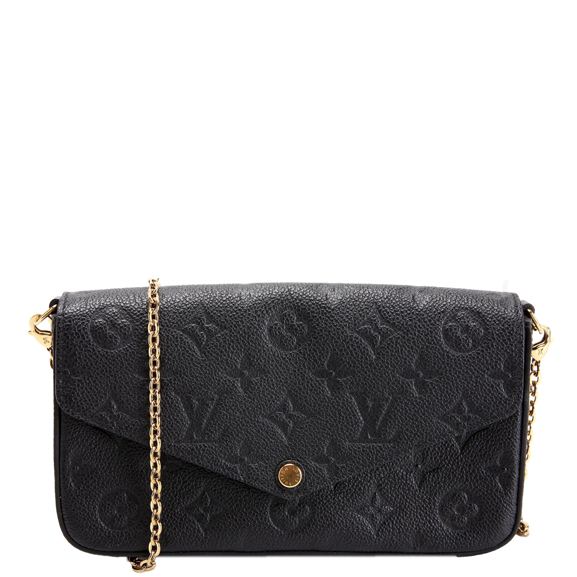 Pochette Felicie Empreinte Black/Gold