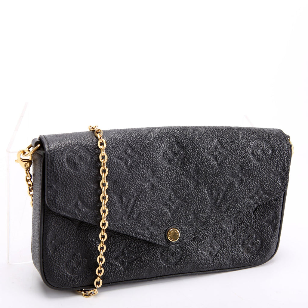 Pochette Felicie Empreinte Black/Gold