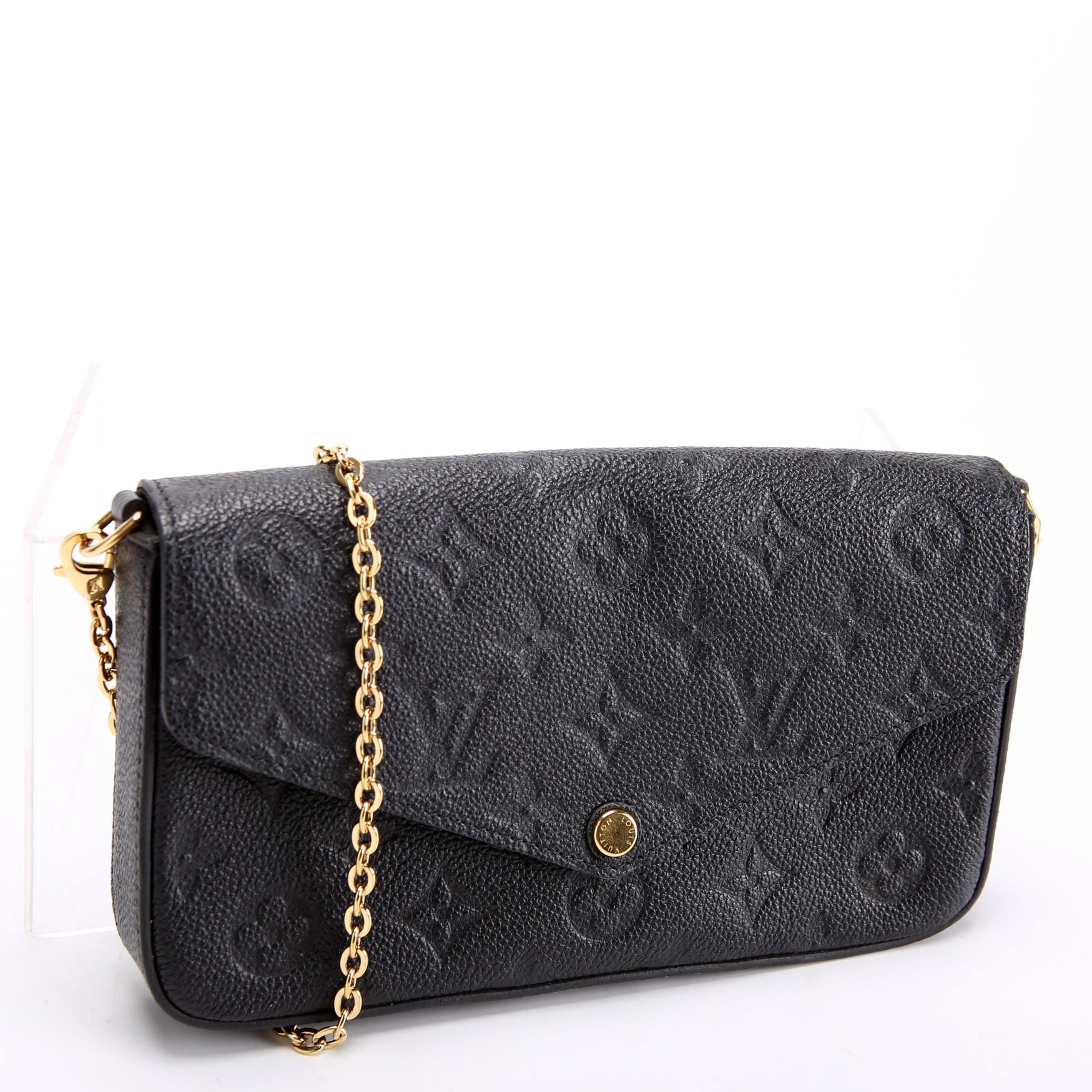 Pochette Felicie Empreinte Black/Gold