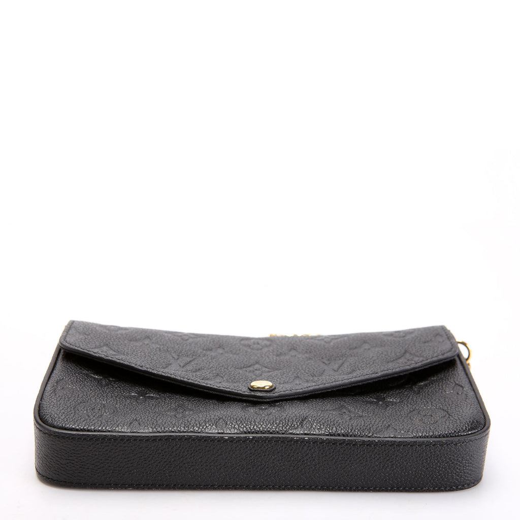 Pochette Felicie Empreinte Black/Gold