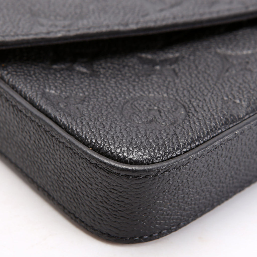 Pochette Felicie Empreinte Black/Gold