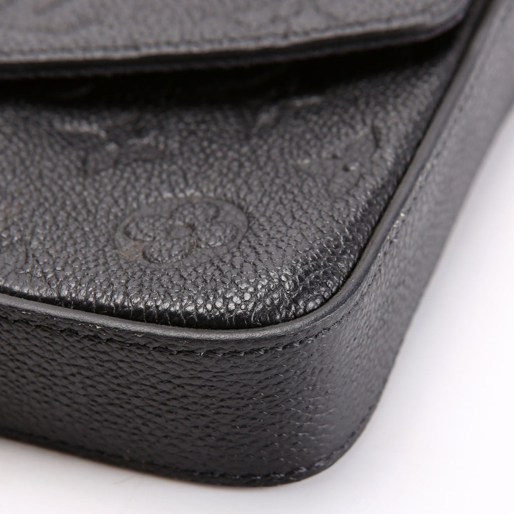Pochette Felicie Empreinte Black/Gold