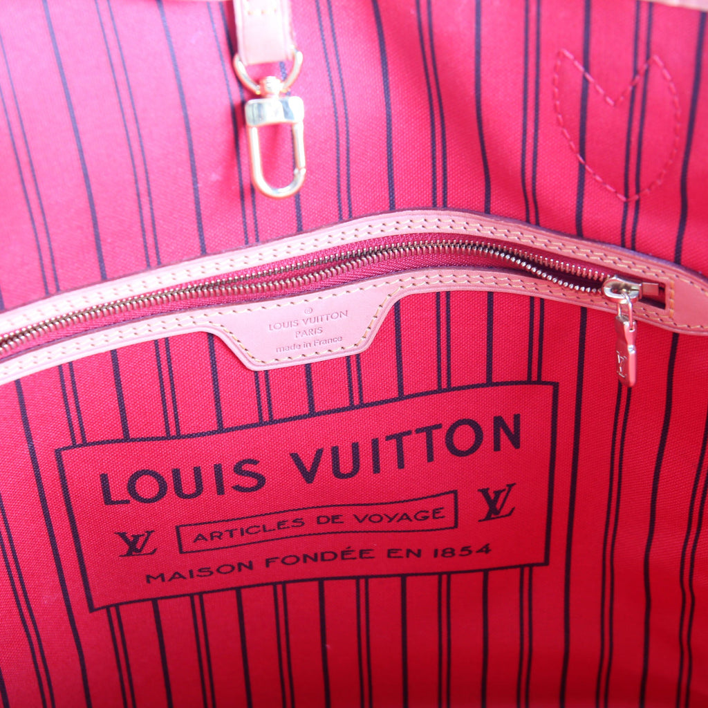 Neverfull With Wallet MM Monogram Red