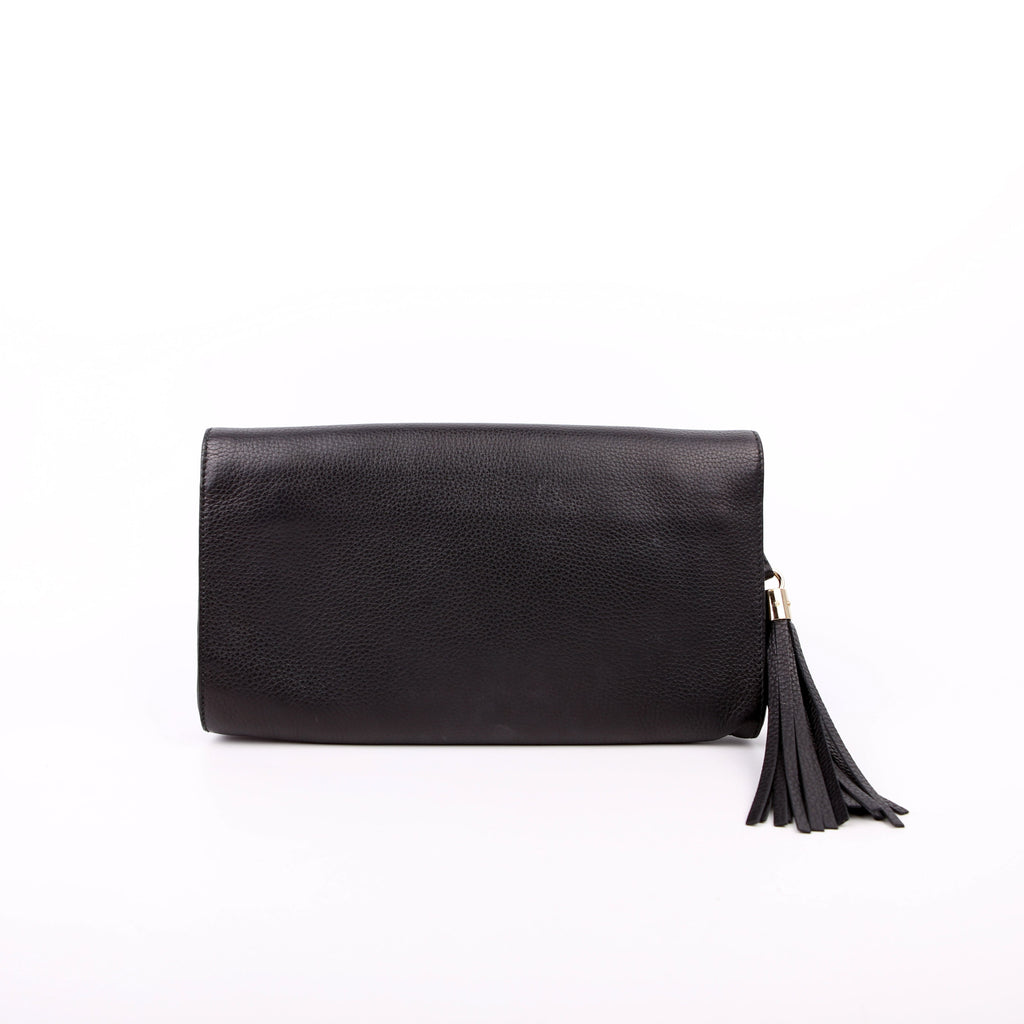 Gucci 336753 Soho Leather Clutch Black