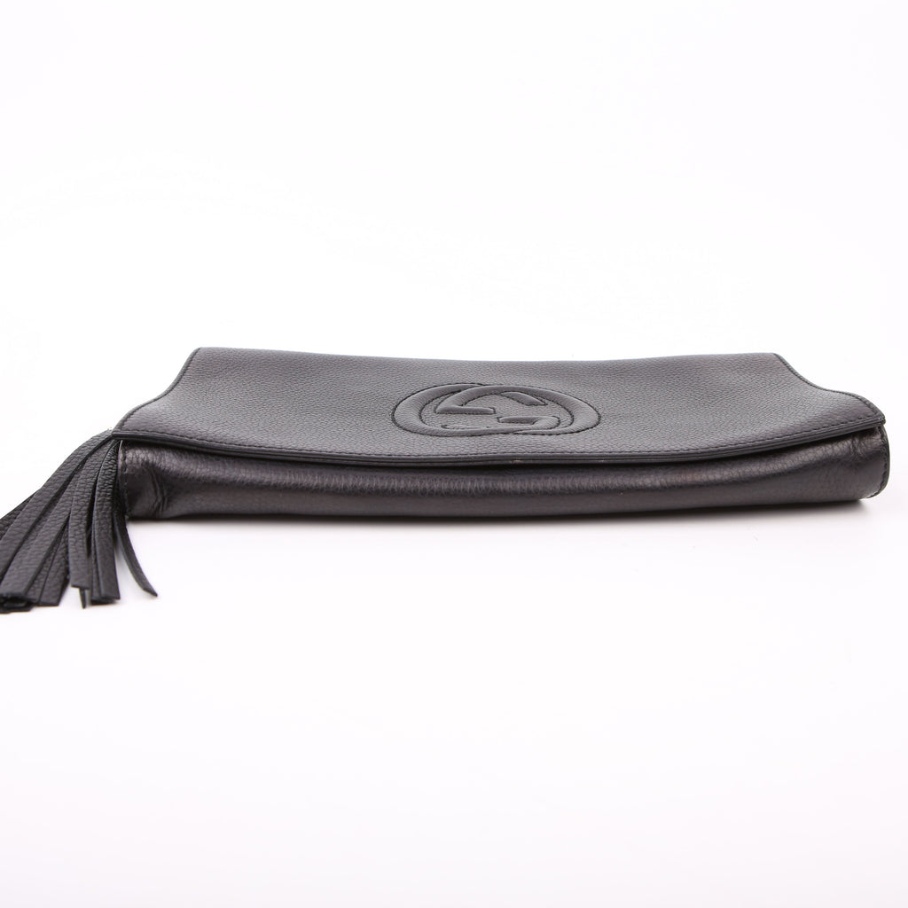 Gucci 336753 Soho Leather Clutch Black