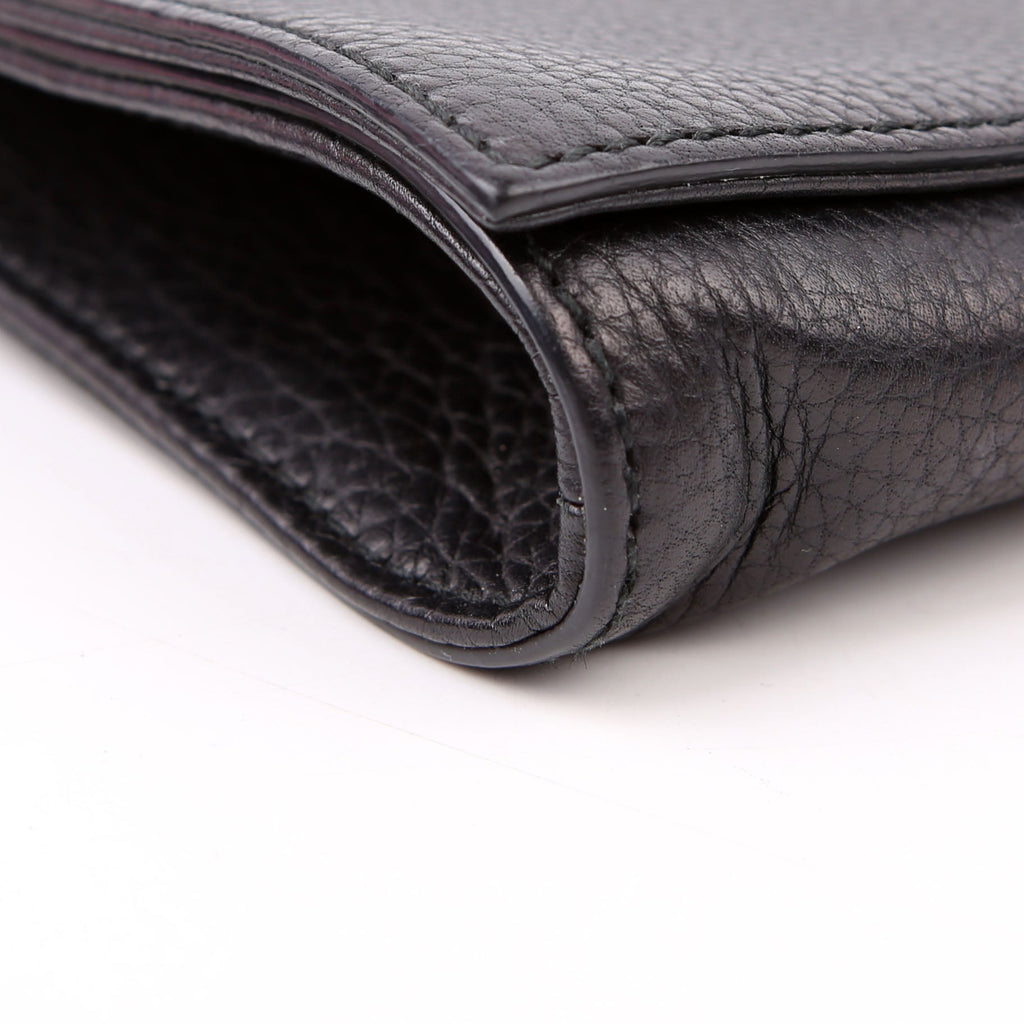 Gucci 336753 Soho Leather Clutch Black