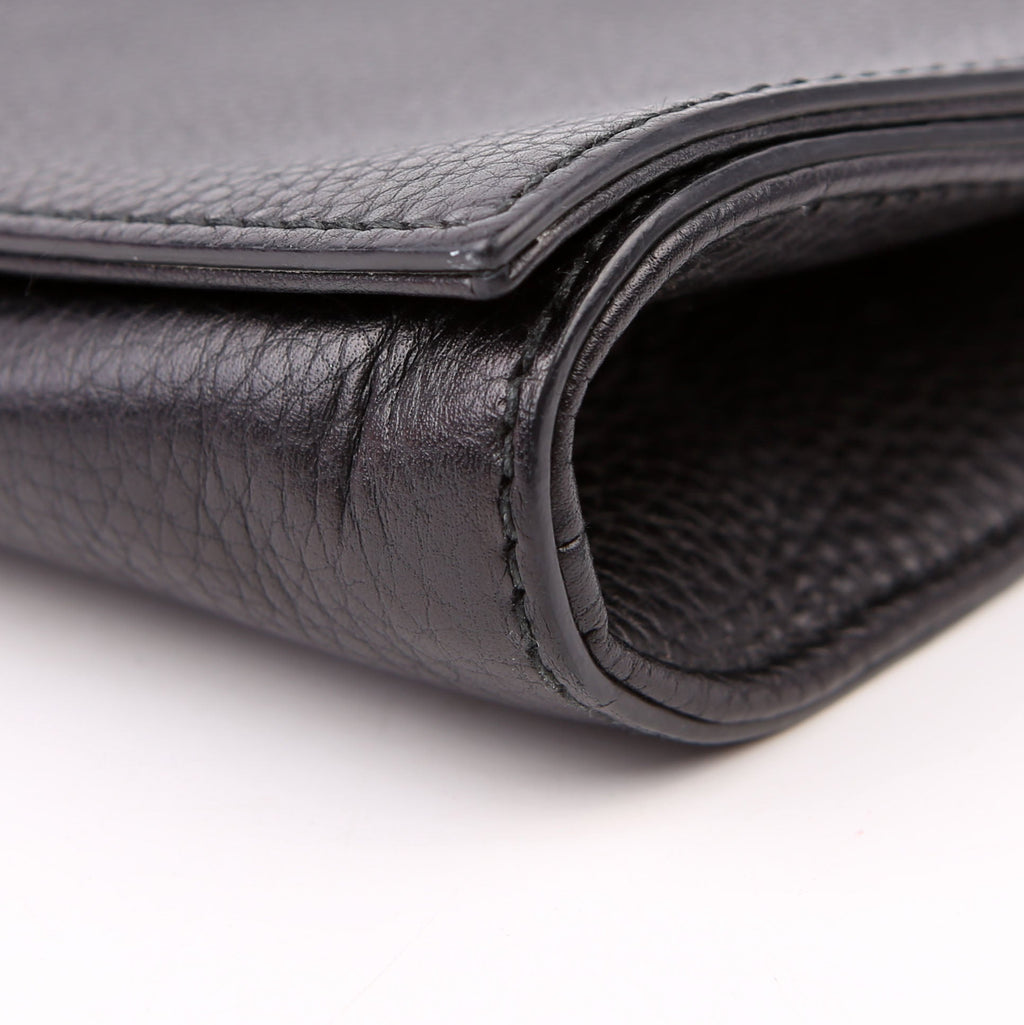 Gucci 336753 Soho Leather Clutch Black