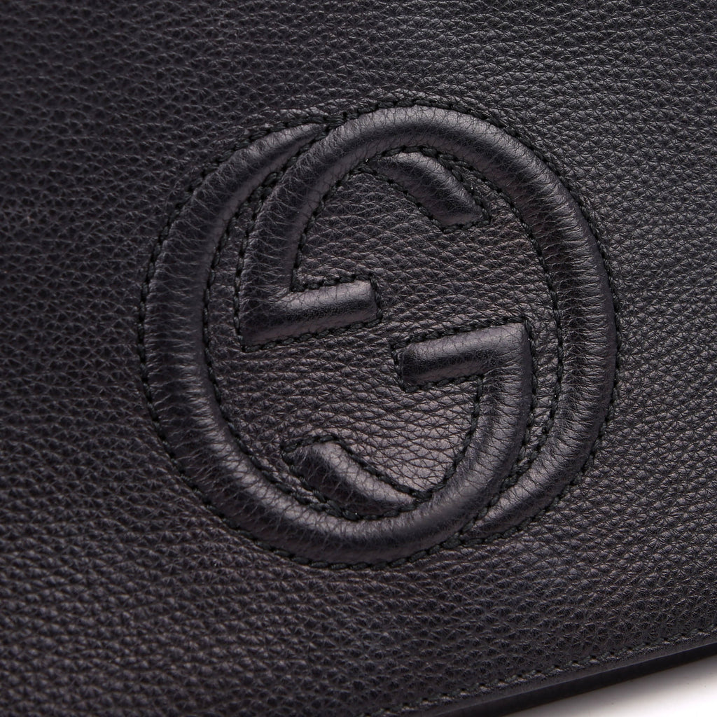 Gucci 336753 Soho Leather Clutch Black