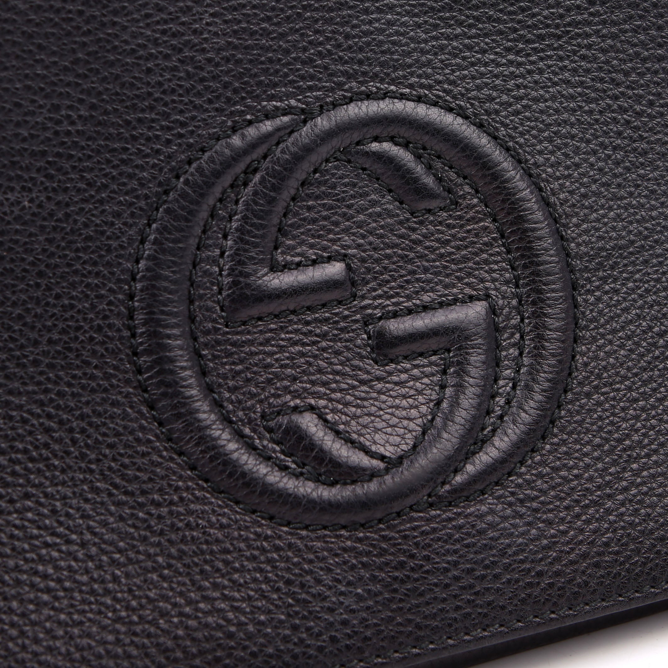 Gucci 336753 Soho Leather Clutch Black