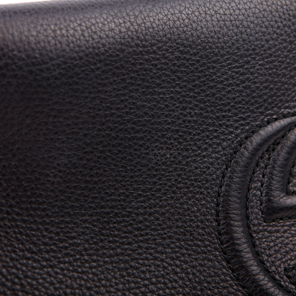 Gucci 336753 Soho Leather Clutch Black