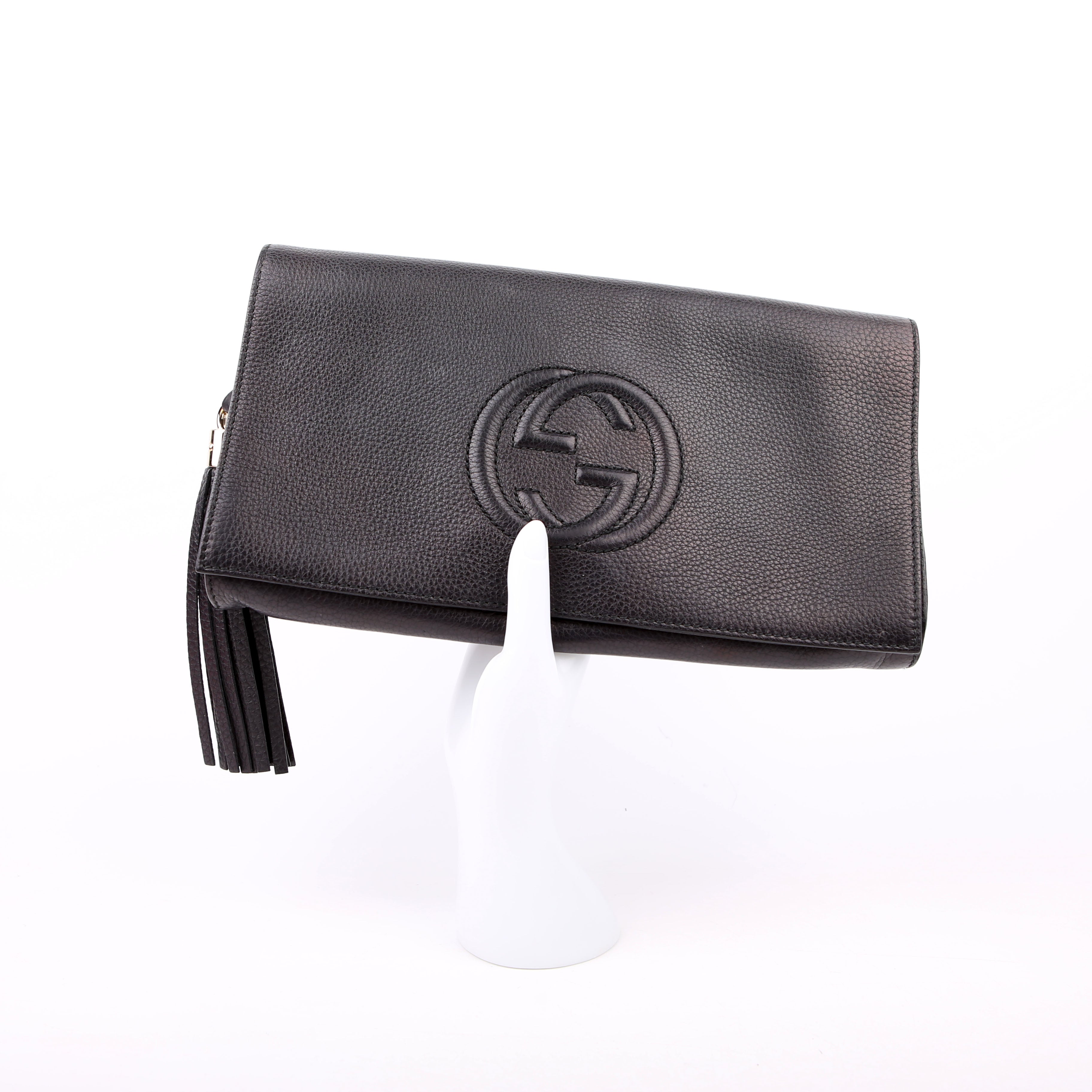 Gucci 336753 Soho Leather Clutch Black