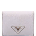 Small Leather Wallet Grey