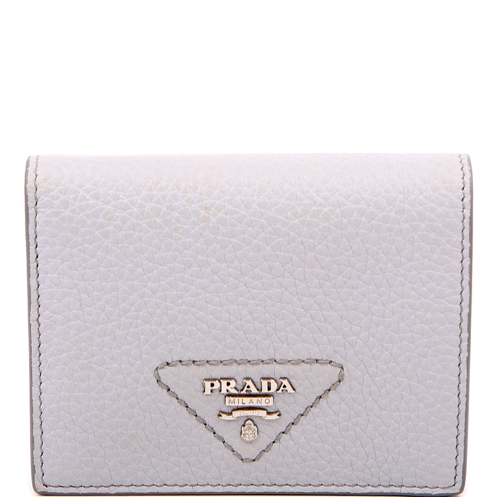 Small Leather Wallet Grey