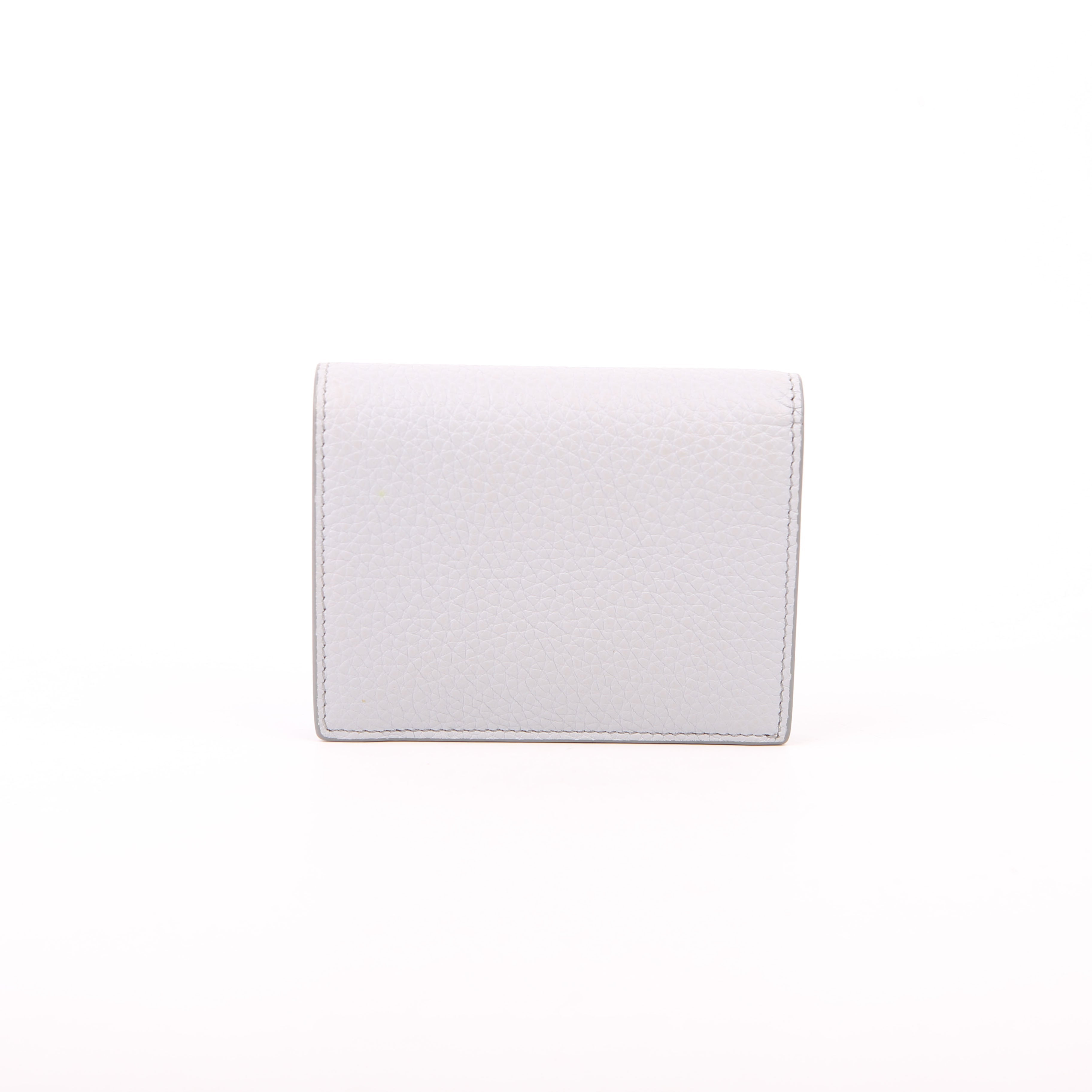 Small Leather Wallet Grey