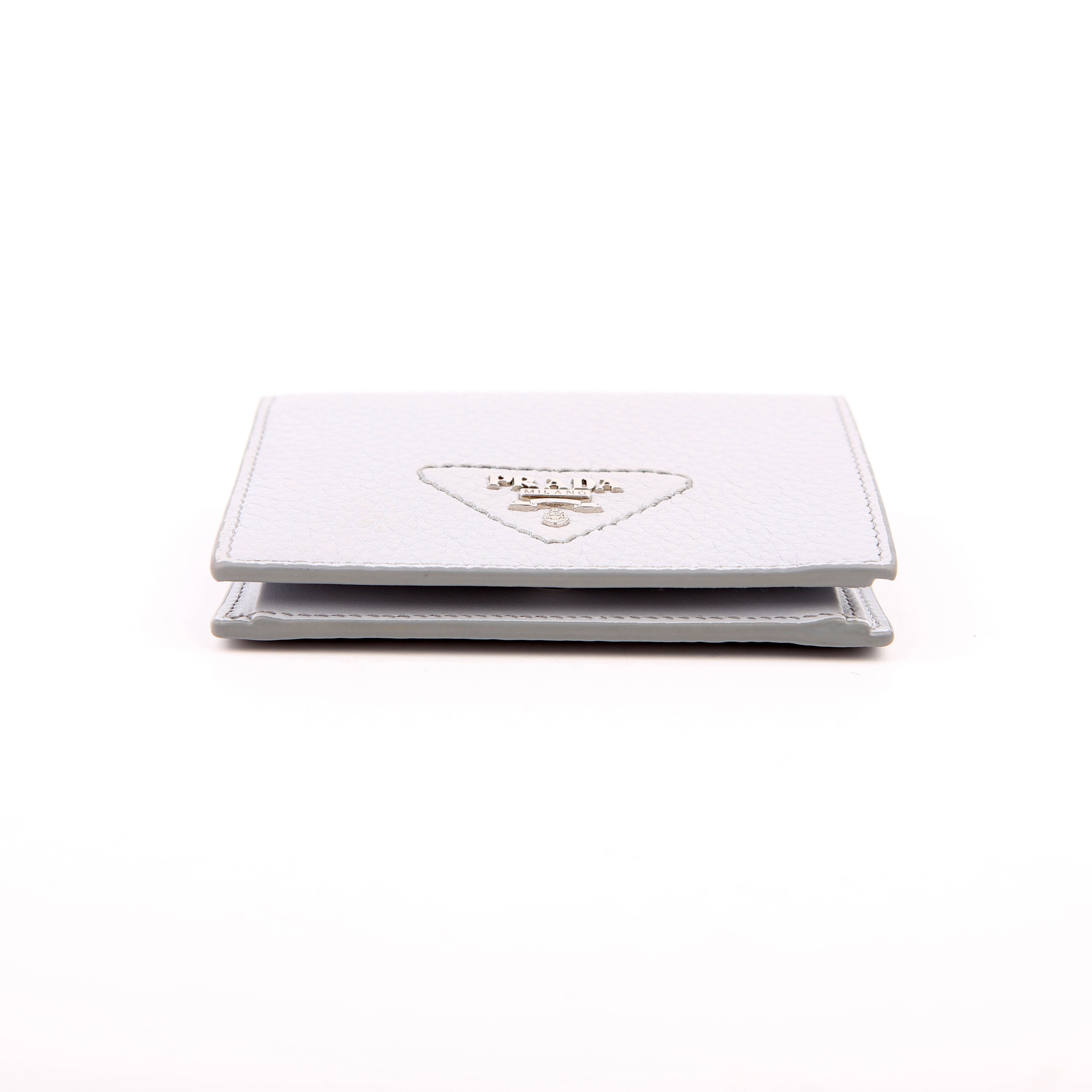 Small Leather Wallet Grey
