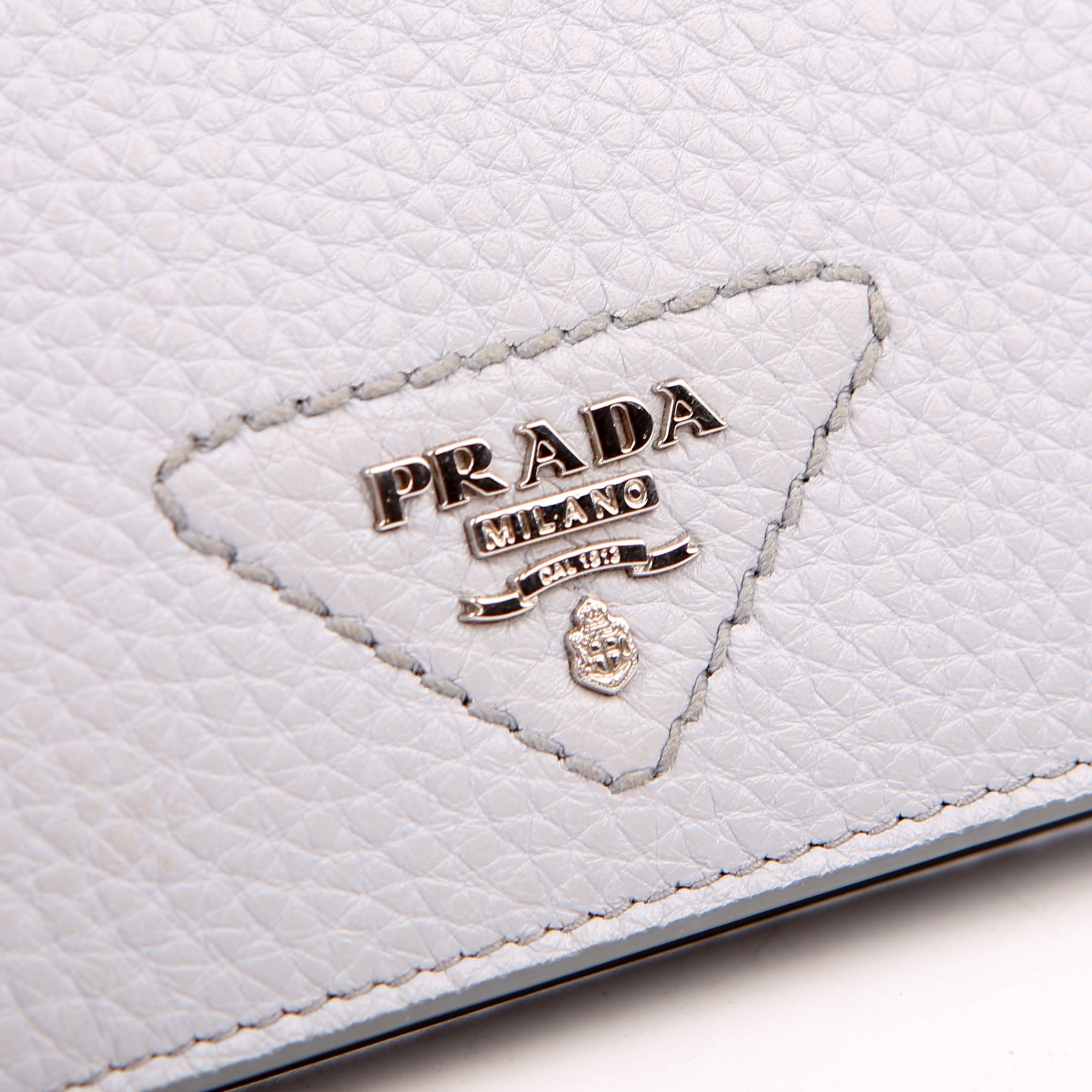 Small Leather Wallet Grey
