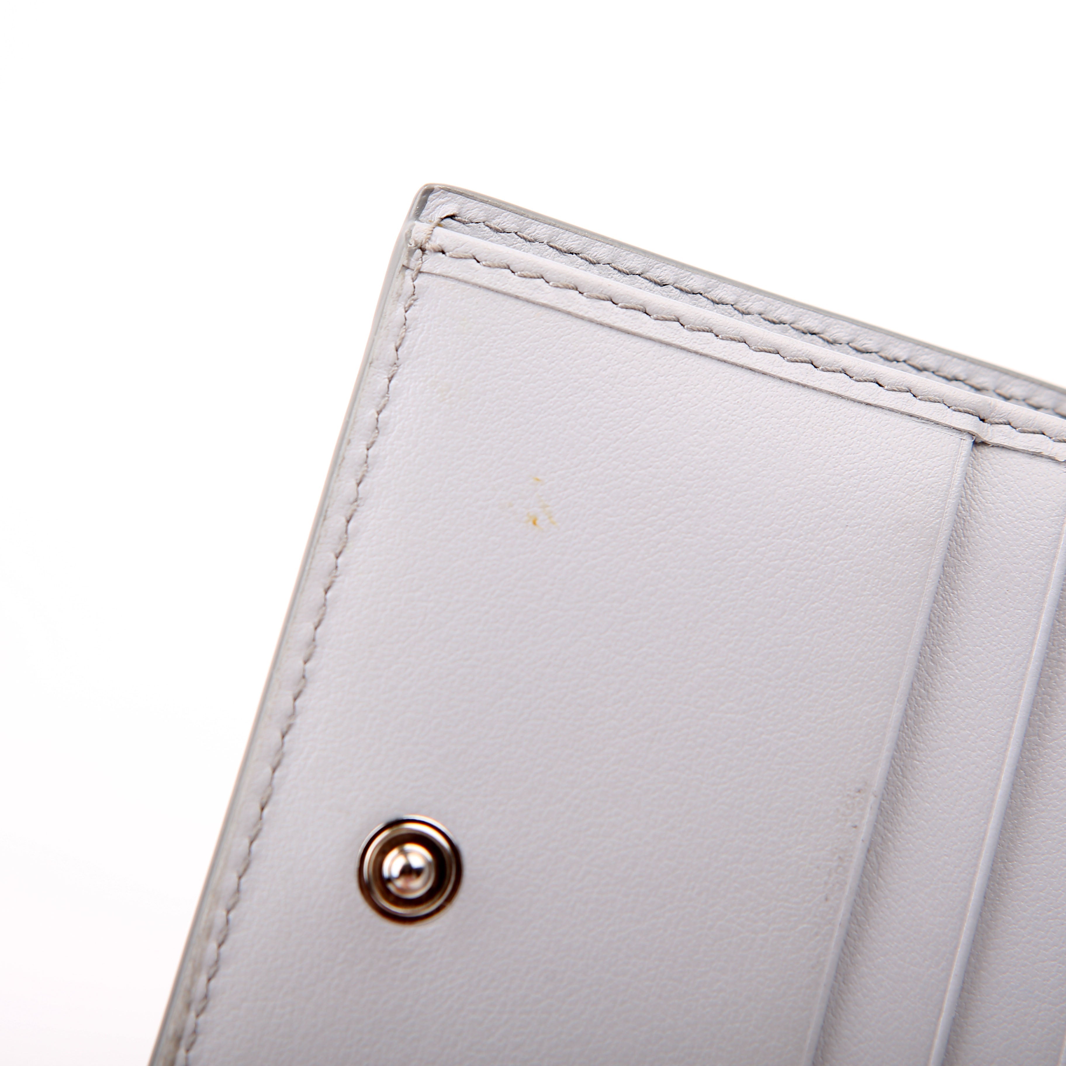 Small Leather Wallet Grey