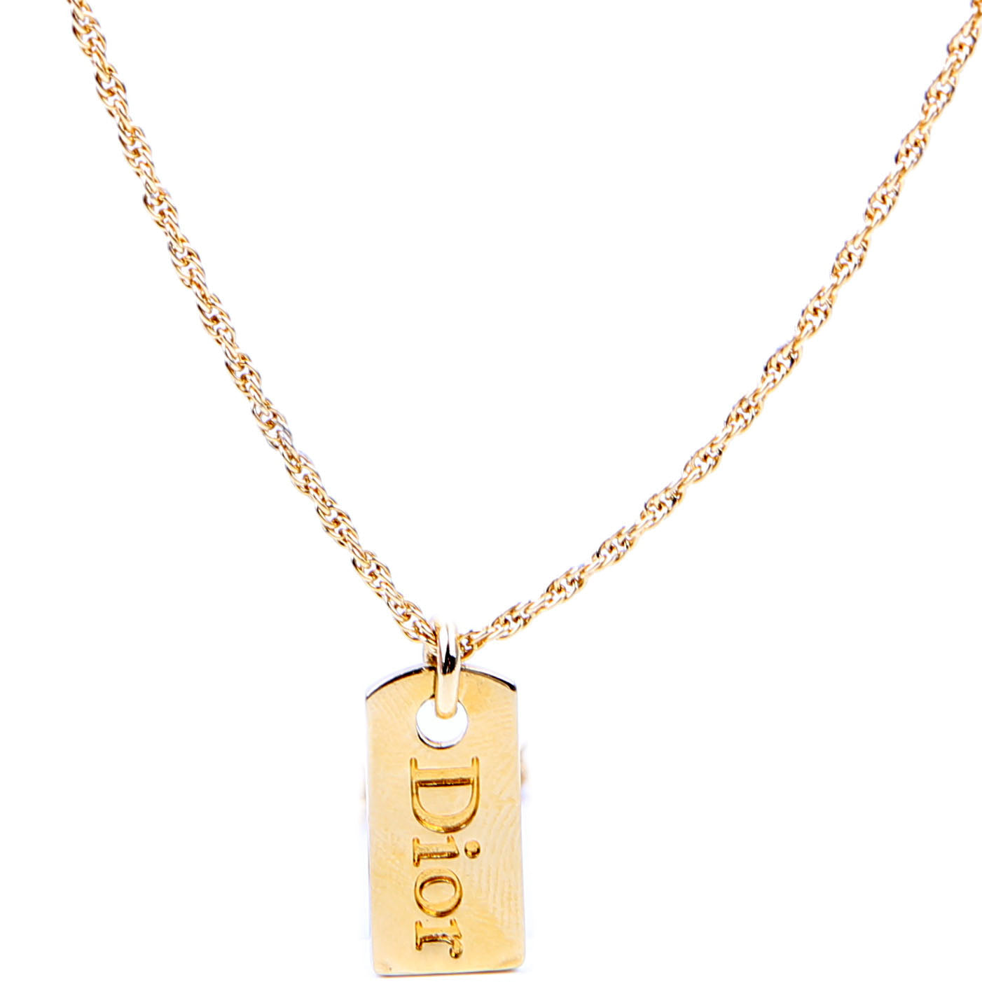 Dog Tag Logo Pendant Necklace