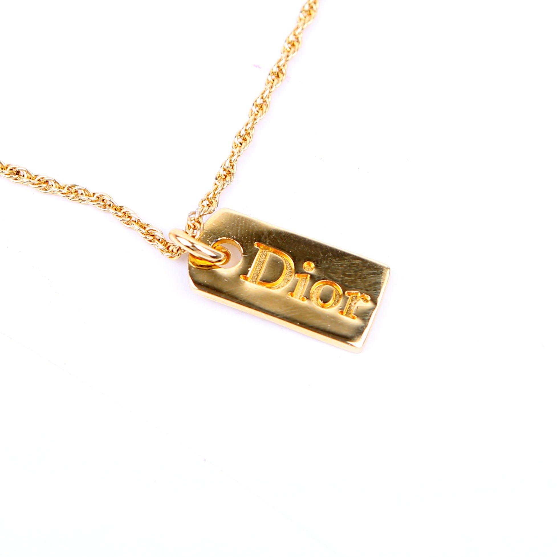 Dog Tag Logo Pendant Necklace