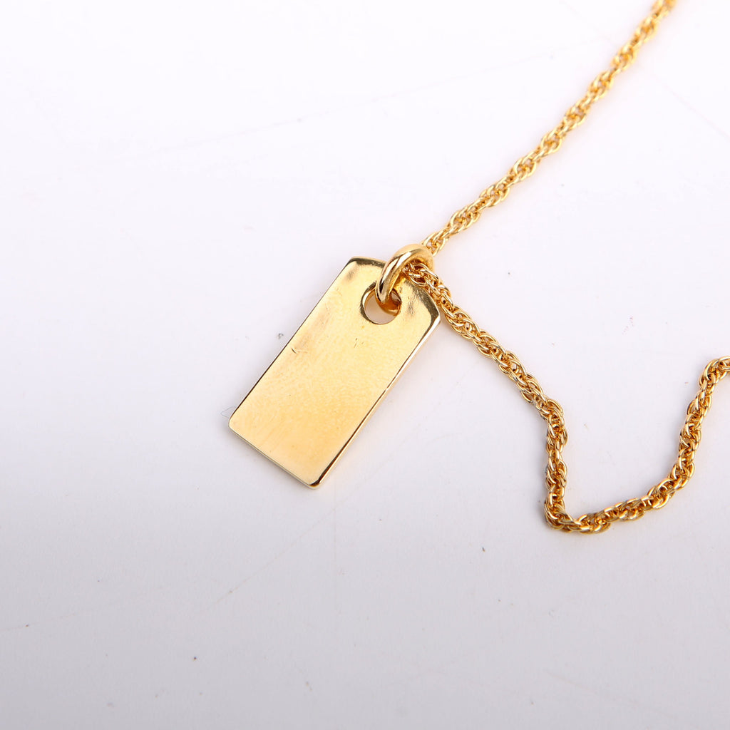 Dog Tag Logo Pendant Necklace