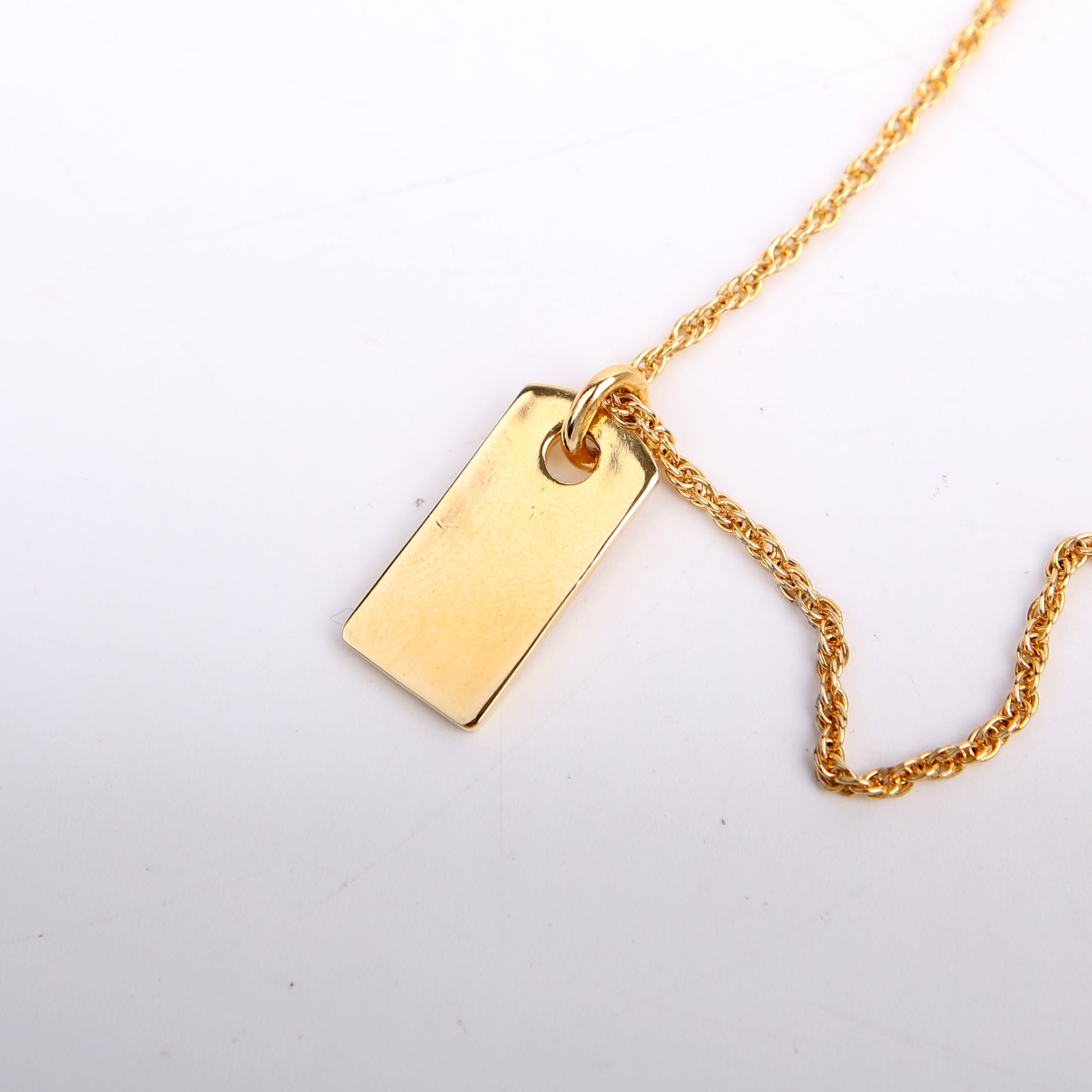 Dog Tag Logo Pendant Necklace