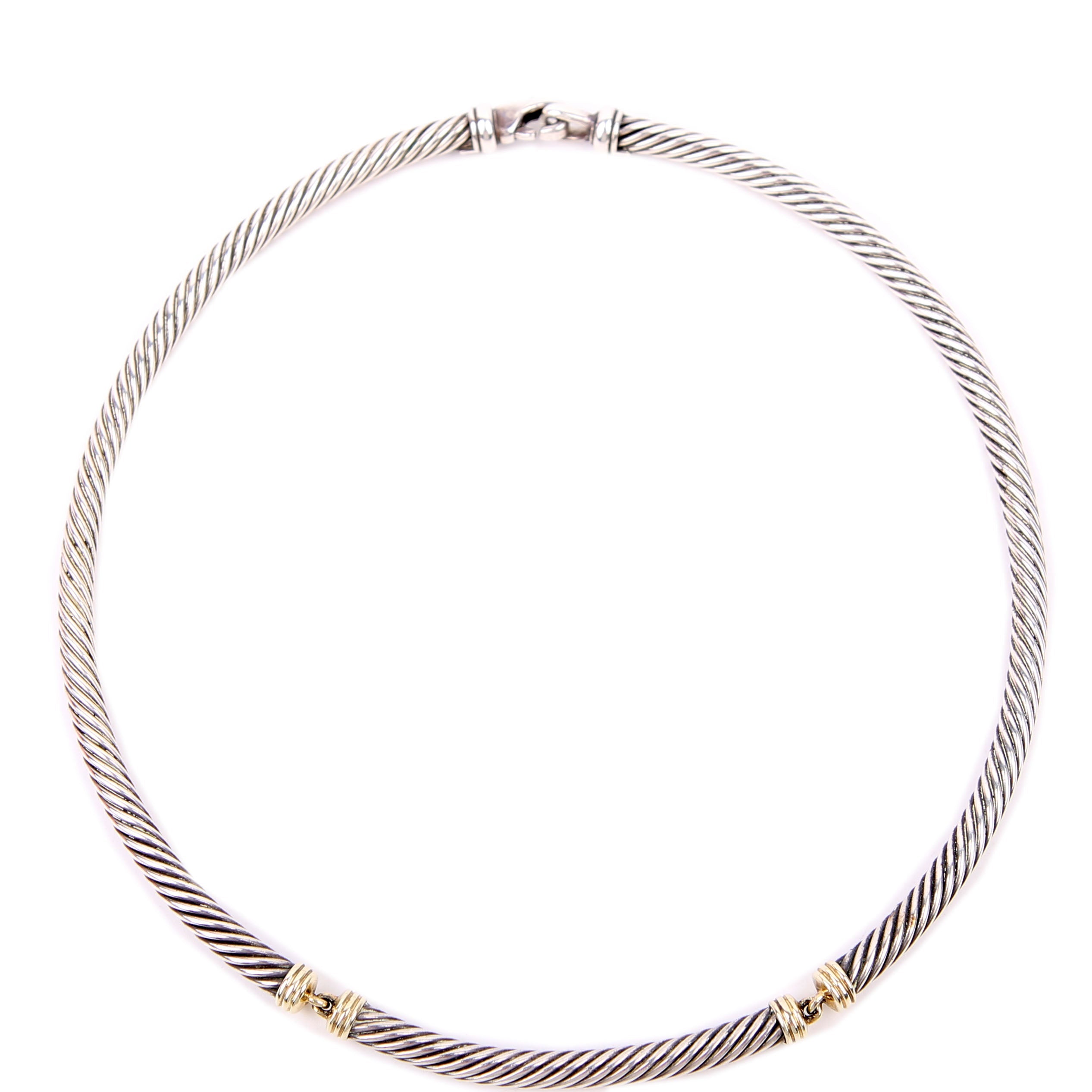 Metro Cable Collar 925/585 Necklace Silver