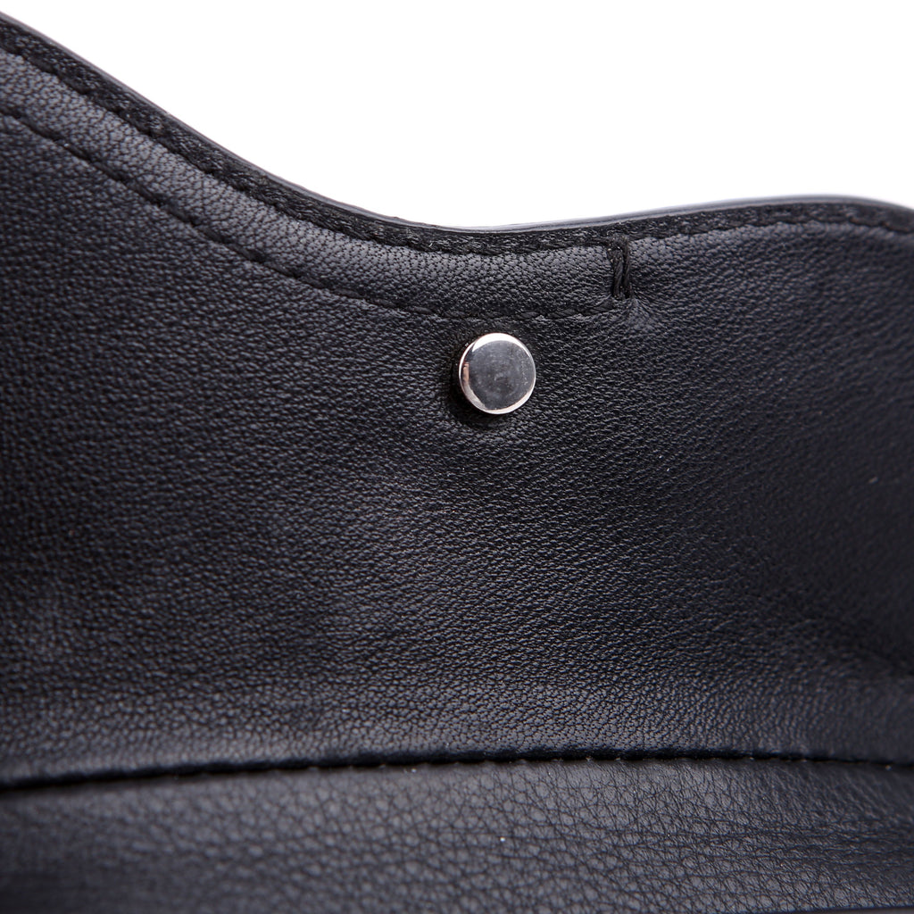Dior Saddle Key Pouch Grained Calfskin Black