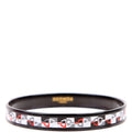 Hermes Chaine D'Ancre Printed Enamel Narrow Bangle Black