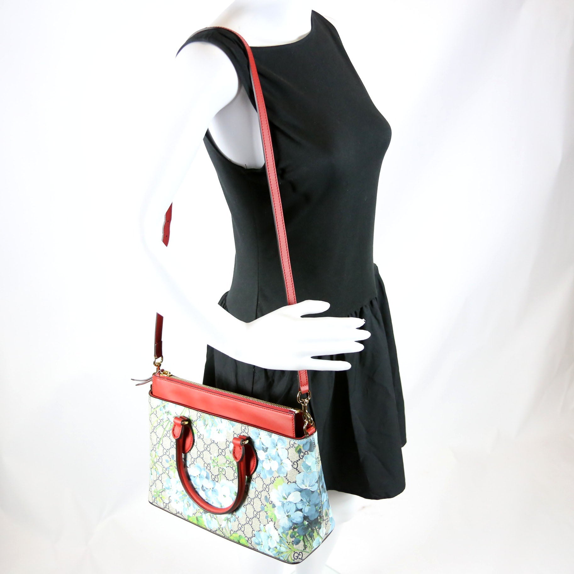 546316 GG Blooms Medium Zip Tote