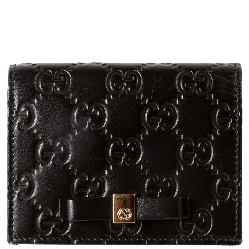 Gucci 406924 Guccissima Card Holder Black