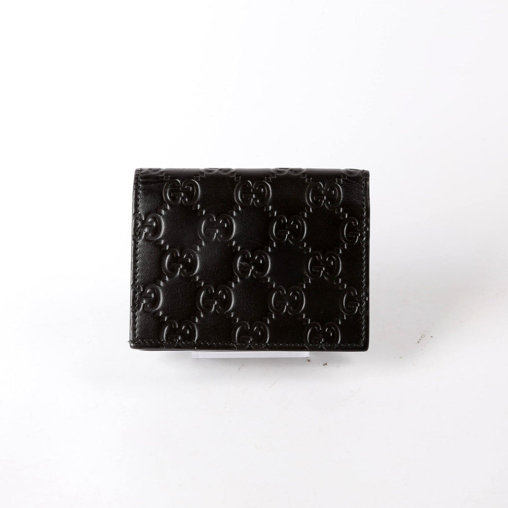 Gucci 406924 Guccissima Card Holder Black