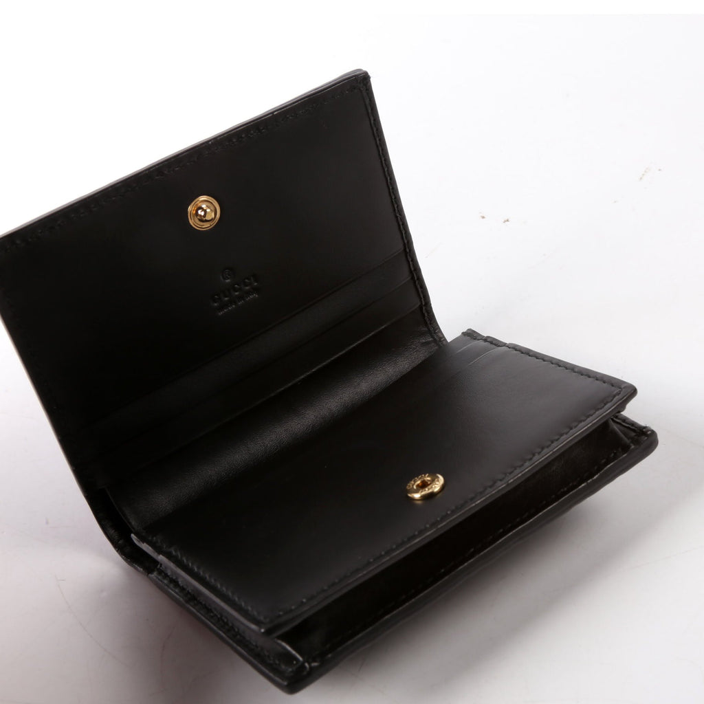 Gucci 406924 Guccissima Card Holder Black