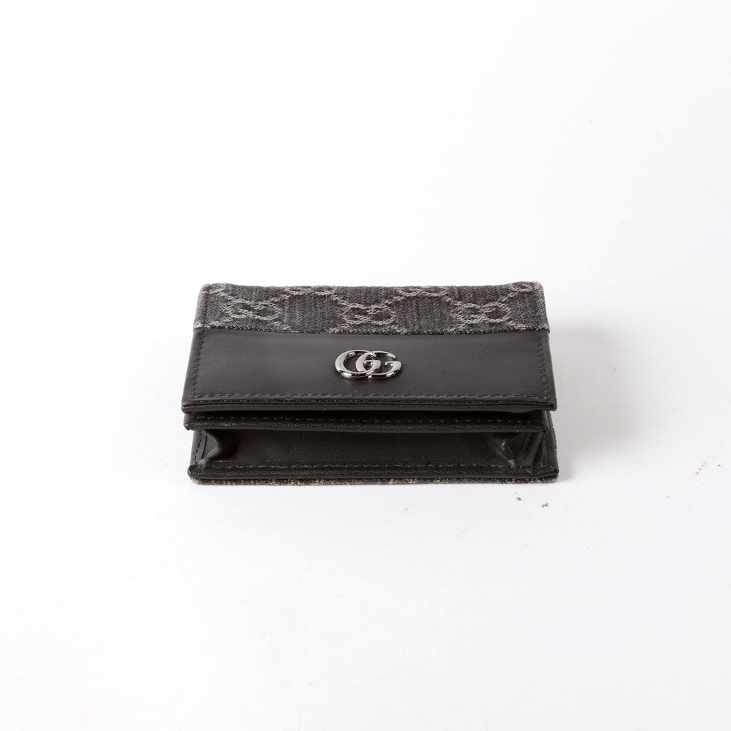 Gucci 658610 GG Supreme Marmont Card Case Black