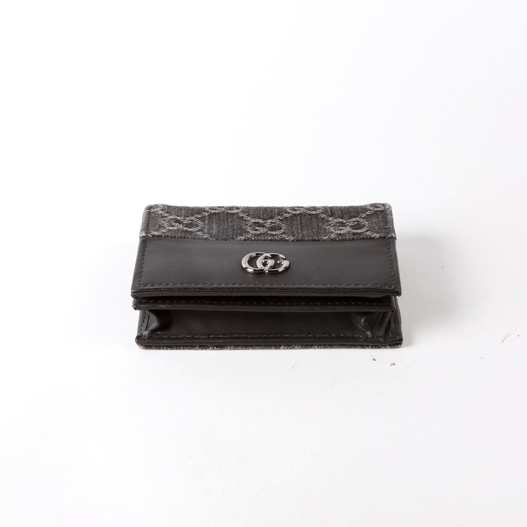 Gucci 658610 GG Supreme Marmont Card Case Black