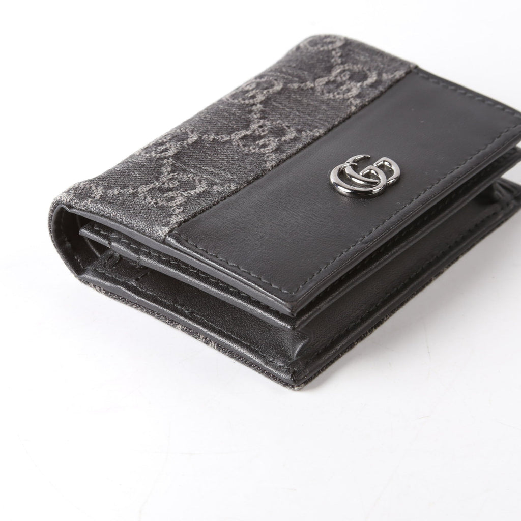 Gucci 658610 GG Supreme Marmont Card Case Black