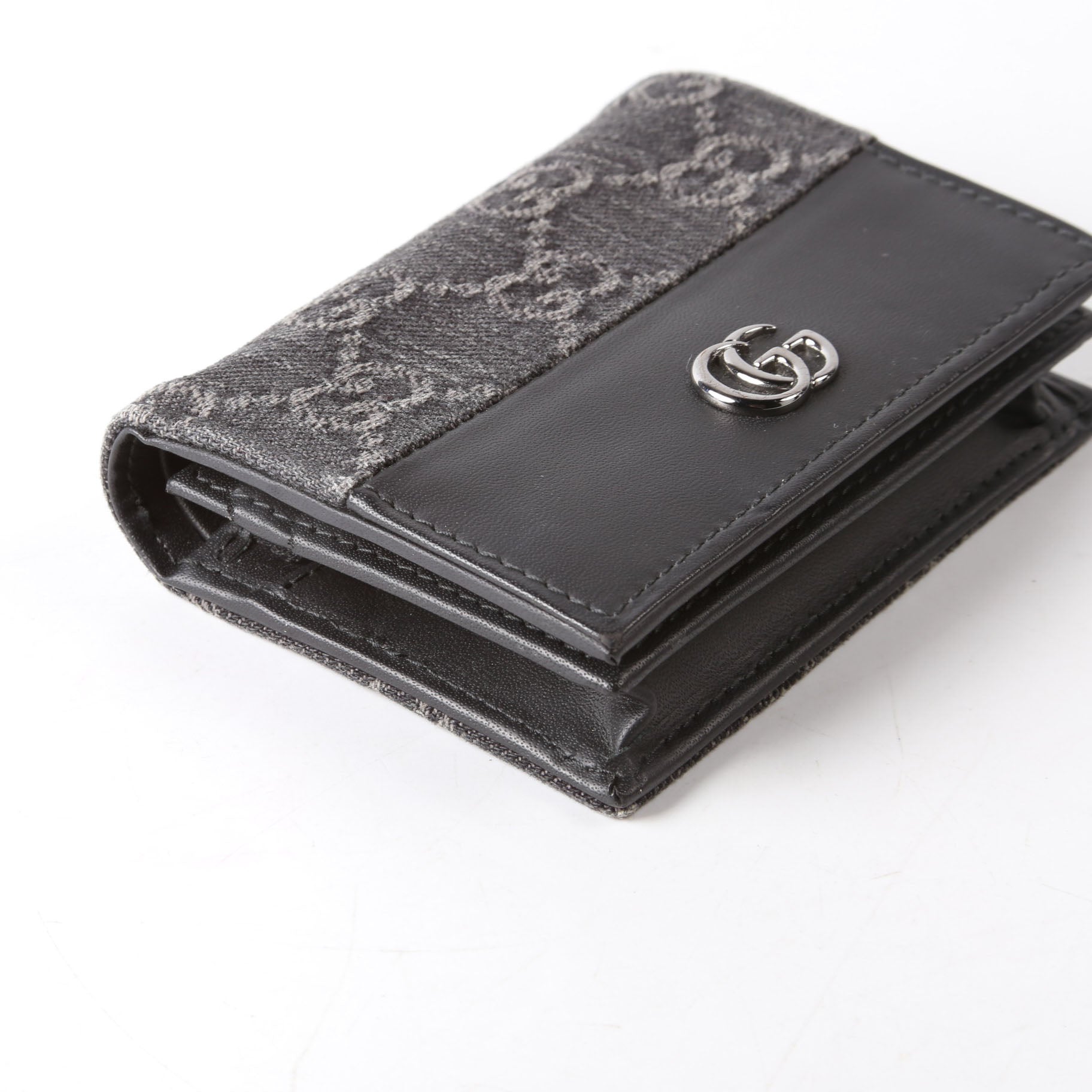 Gucci 658610 GG Supreme Marmont Card Case Black