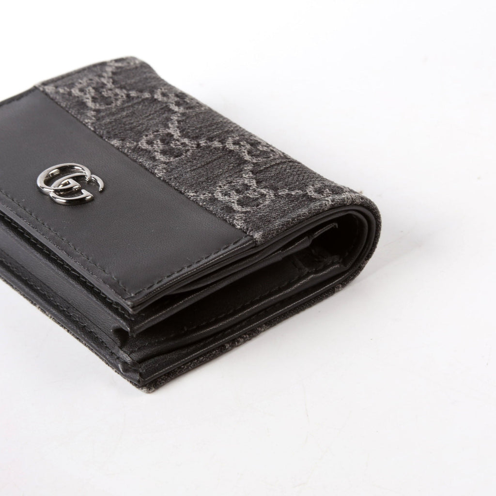 Gucci 658610 GG Supreme Marmont Card Case Black
