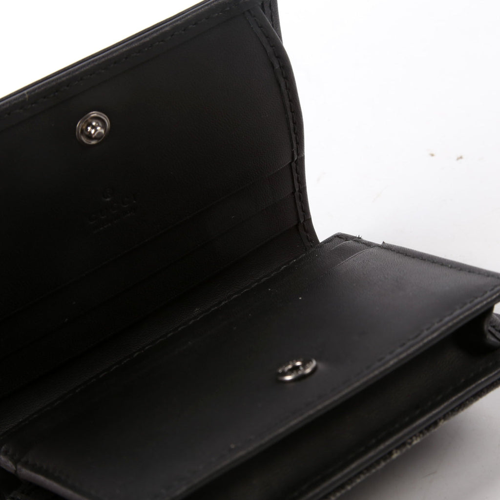 Gucci 658610 GG Supreme Marmont Card Case Black