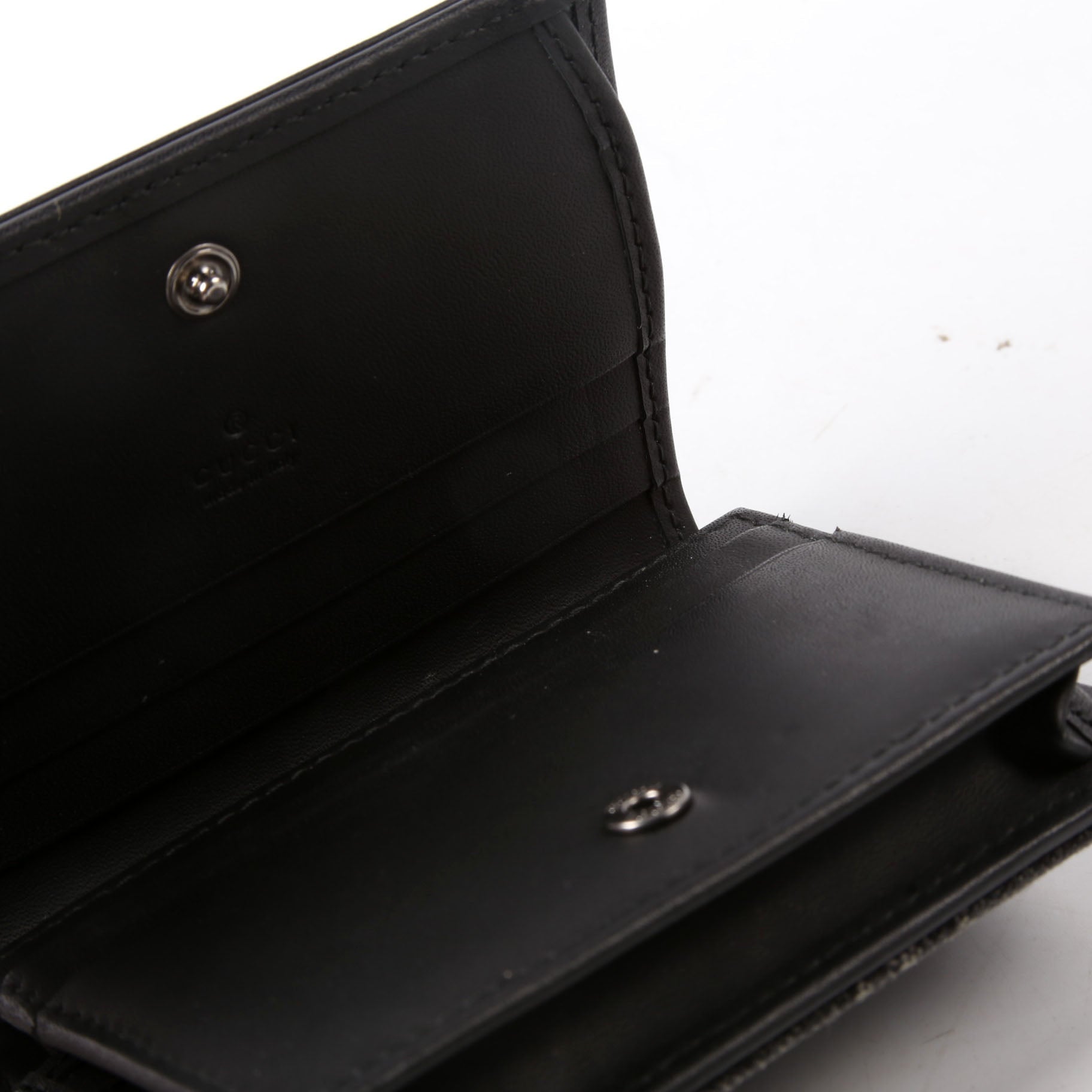 Gucci 658610 GG Supreme Marmont Card Case Black