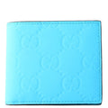 Gucci 771309 GG Rubber Effect Bifold Wallet Blue
