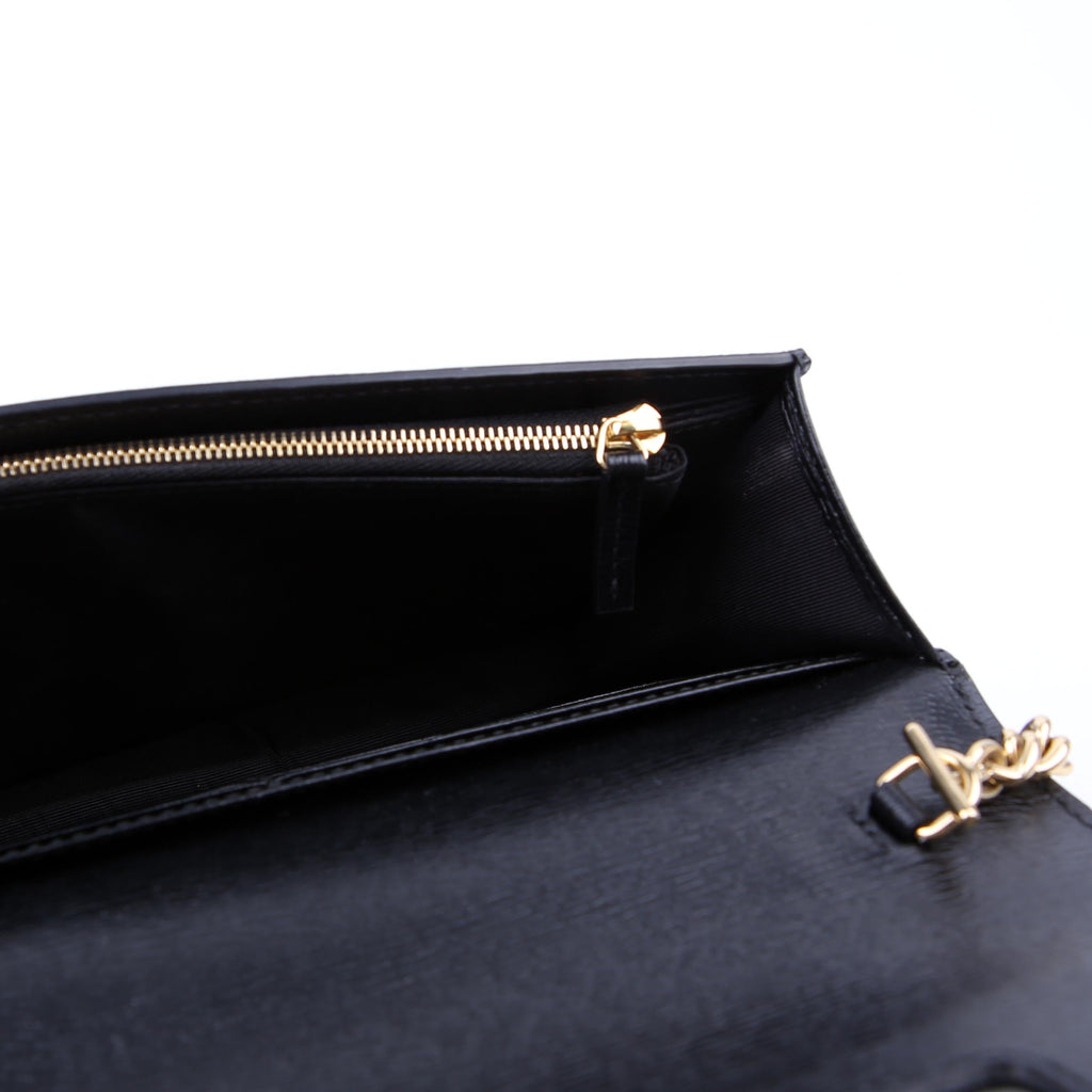 Gucci 772643 Scipt Logo Chain Wallet
